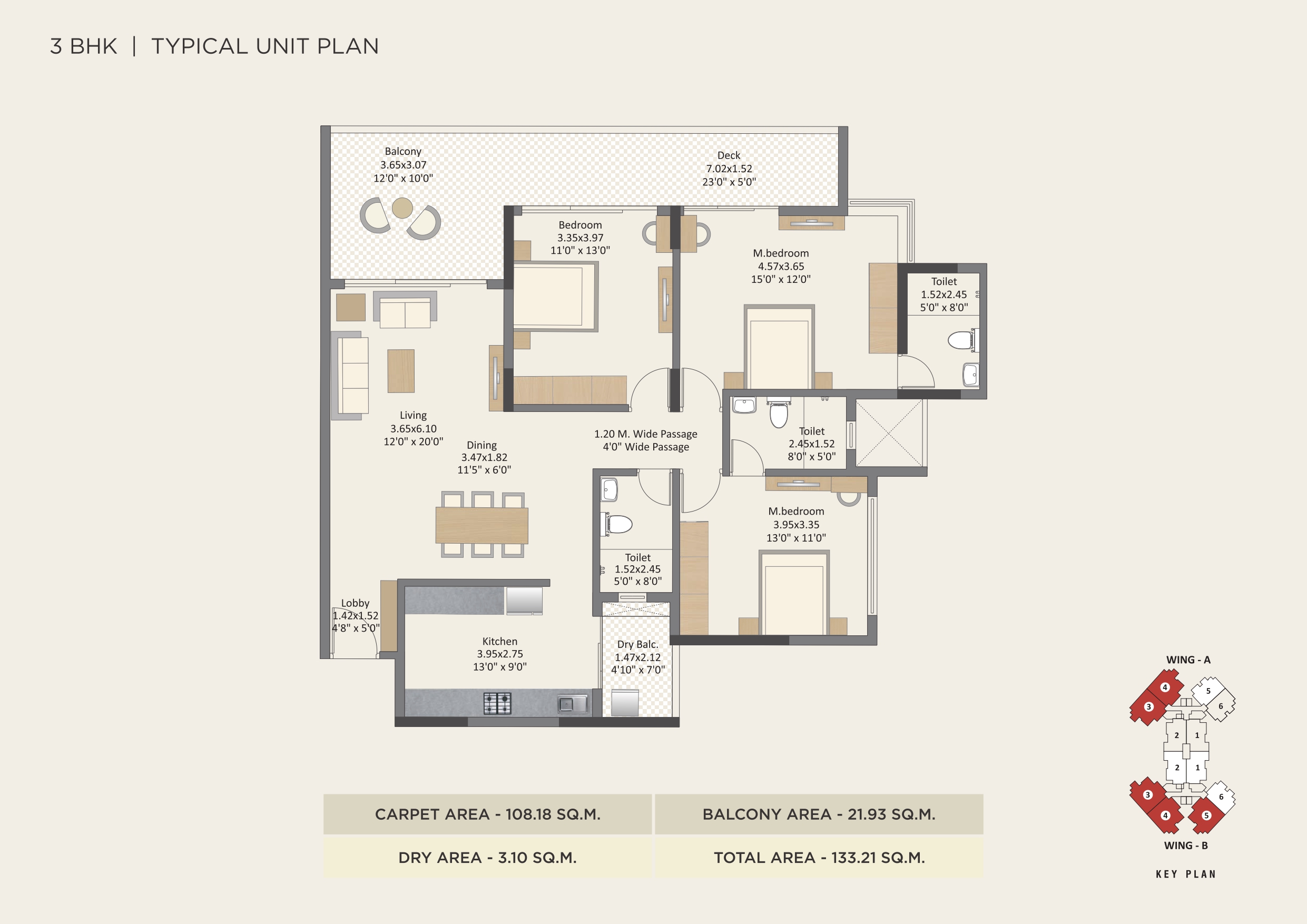3 BHK Plan